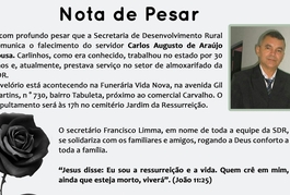 Nota de Pesar - Carlos Augusto