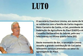 Nota de Pesar - Carlos Augusto, o Caú