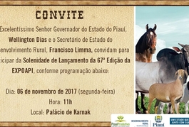 Convite de Lançamento da 67ª EXPOAPI