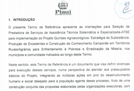 Chamada Publica - Quintais Agroecológicos - Edital, TR, Minuta e Relação de Municípios