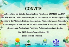 Secretaria de Estado da Agricultura Familiar lança Selo da Agricultura em União