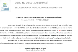 Extrato de Justificativa de Dispensa de Chamamento Público 007