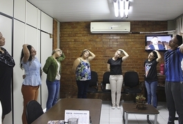 Servidores da Saf participam do programa Bem Estar do Servidor.