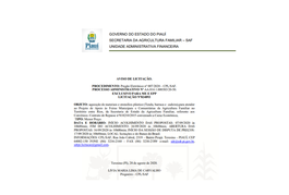 AVISO DE REPUBLICAÇÃO DE LICITAÇÃO Nº 004/2020 CPL/SAF
