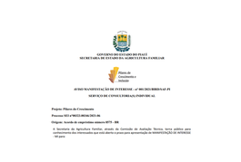 AVISO DE CONTRATAÇÃO DE CONSULTORIA TÉCNICA - PROGERE II  n° 001/2021/BIRD/SAF-PI